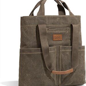 Lee Large Waxed Canvas Tote Bag for Women - Stylish & Spacious - 14"H x 15.5"D